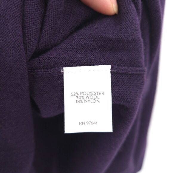 J. Jill womens wool-blend button cardigan sweater Size 2X purple long sleeve - Picture 6 of 8